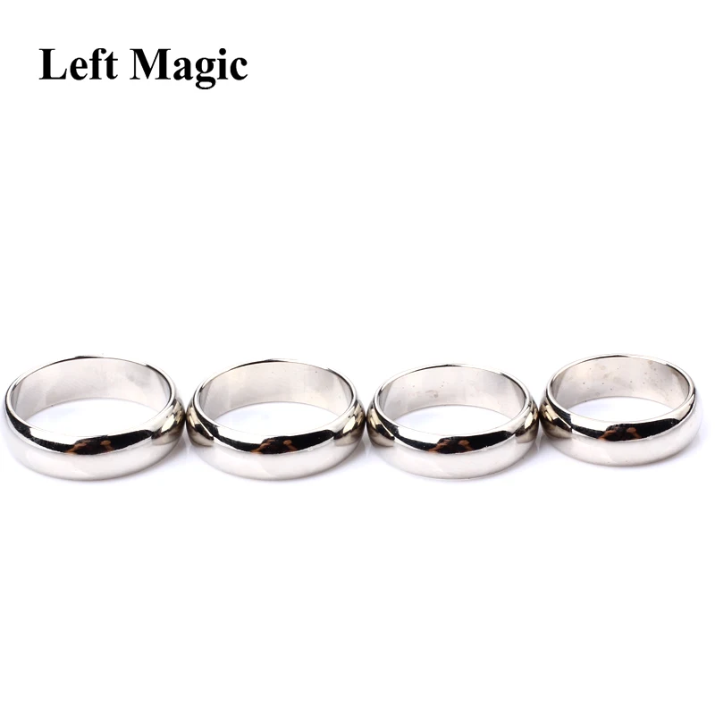 Silver Cambered PK Ring Magic Tricks Strong Magnetic Ring PK Ring ( 18/19/20/22mm Available ) Magic Props Close Up Stage Magic