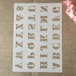 29*21cm A4 Alphabet Uppercase Letters DIY Layering Stencils Painting Scrapbook Coloring Embossing Album Decorative Template