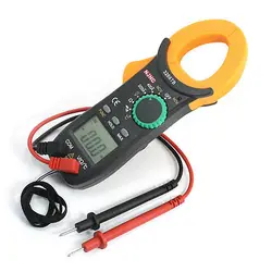 Electrical DC AC Voltage Amp Resistor Temperature Clamp Meter Multitester w Testing Lead