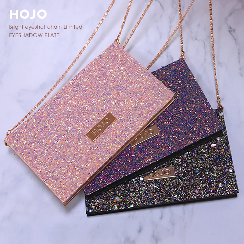 Hojo starry sky eyeshadow palette 15 colors shimmer matte pigment powder with arm chain waterproof glitter eyeshadow kit BN152