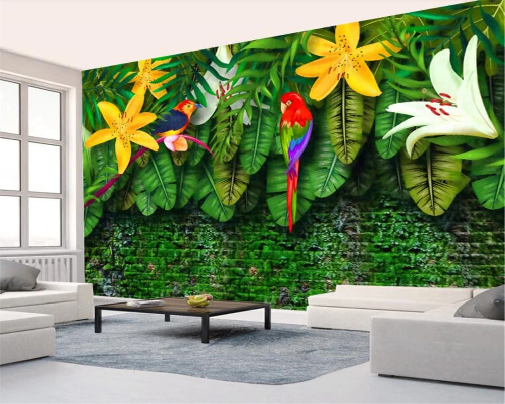 

beibehang 3d wallpaper HD hand-painted European style tropical rain forest Southeast Asia murals wallpaper for walls 3 d