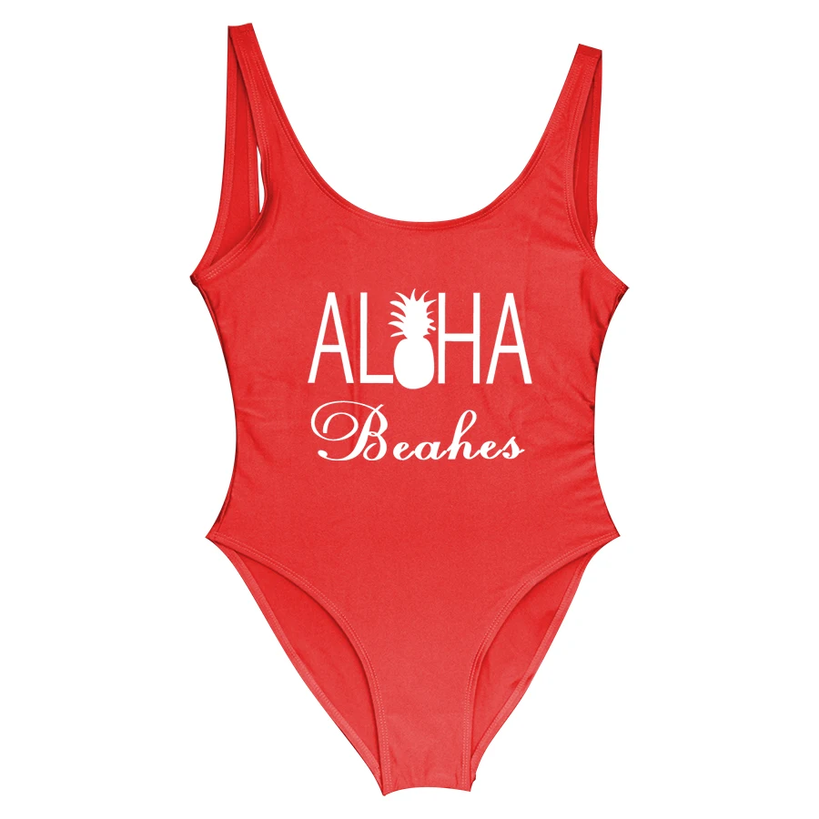 Bridesmaid One Piece Swimsuit Aloha Pineapple Beaches Bride Bathing Suits Bride Wedding Gift Honeymoon Beachwear Bachelorette