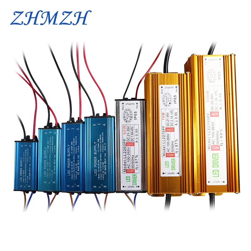 

50W 100W High Power Constant Current LED Driver Waterproof IP65 Power Supply AC110-265V Input For Floodlight DC20-40V Output