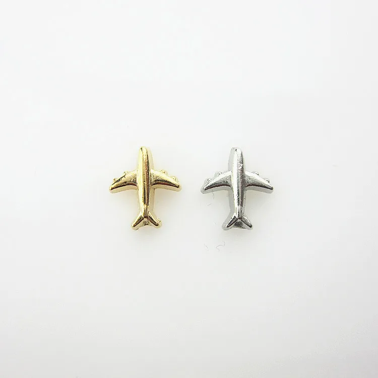 100pcs/lot Mix Color Golden&Silver Plane Living Glass Memory Lockets Floating Charms DIY Jewelry Accessories