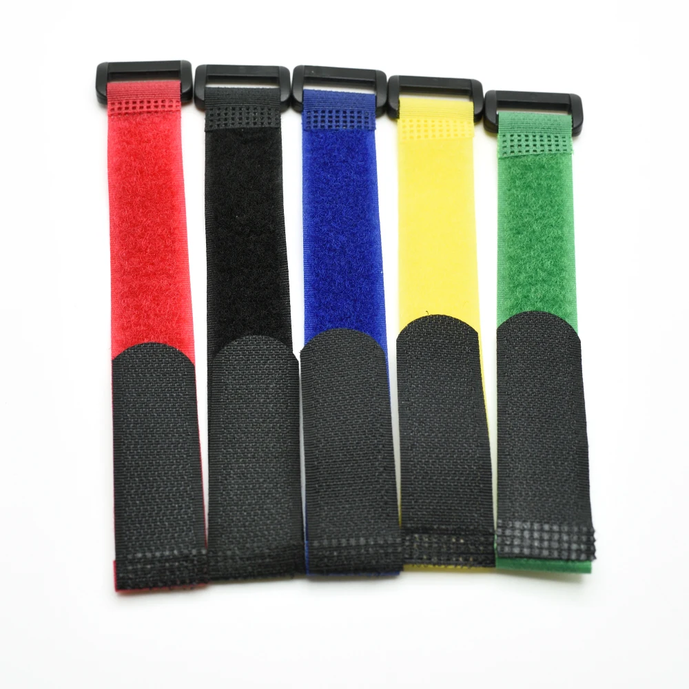 Self-Locking Buckle Type Ties  Adjustable Reusable nylon flexible fabric hook And loop cable Tie