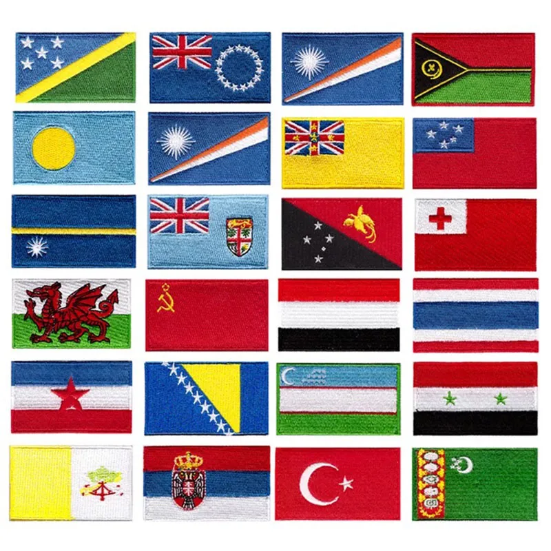 6.3 سنتيمتر علم الدولة واسعة من جبل طارق شارة مطرّزة غرز كاملة شعار لسترة معطف الحديد خياطة الصدر الأيسر