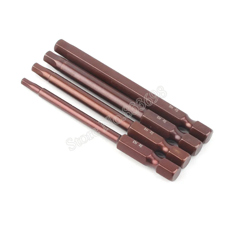 4 Pcs Set 1/4 Pollici Hex Shank Magnetic Testa Esagonale Cacciavite Bits Elettrico Driver Bit Utensili A Mano Cacciavite Punta del trapano S2