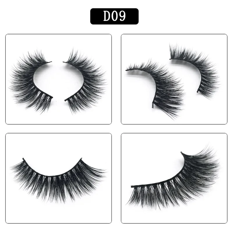 1 คู่ 3D Handmade Mink ขนตาส่วนบุคคลขนตาปลอมธรรมชาติสำหรับความงามแต่งหน้า fake Eye Lashes EXTENSION สำหรับ D Series