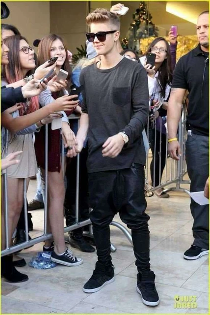 27 44 Justin Bieber Harem Pants abbigliamento da uomo pantaloni in pelle multitasche pantaloni Plus Size costumi da cantante di scena AliExpress