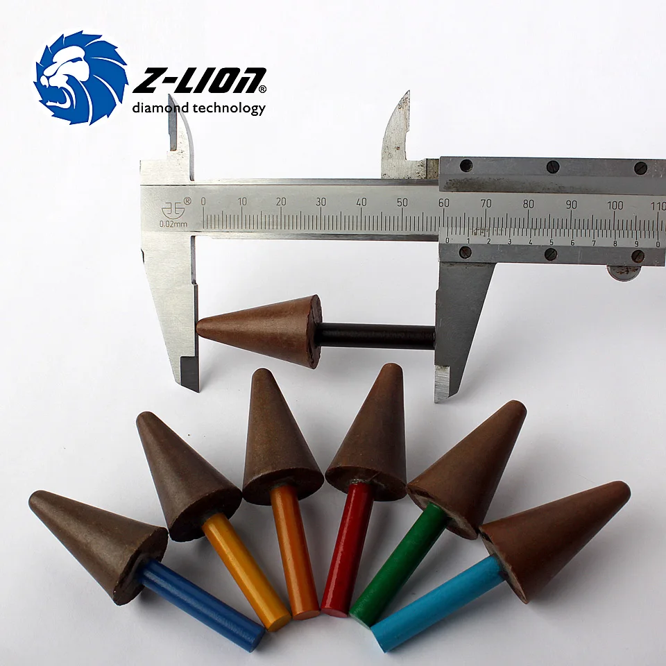 Z-LION 7pcs/Set Diamond Drill Sharpening Bit Carve Tool Resin Bond Diamond Points for Polishing Grinding Wet Use Abrasive Tools