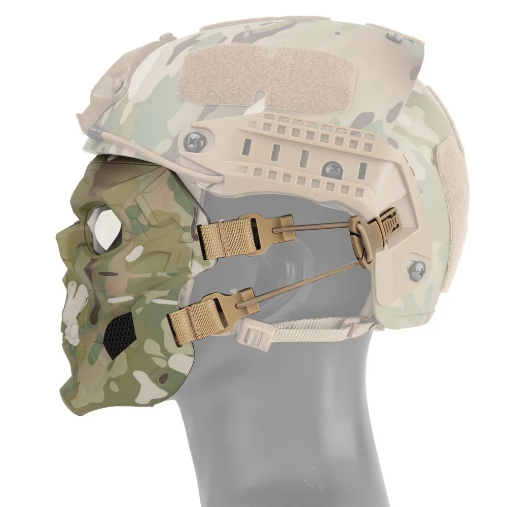 Tactical Hunting Shooting Equipment Gears Cloths Skull Messengers Unisex Full Protective Mask Helmet Head-wear Accessories