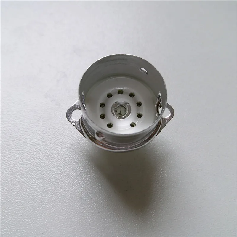 10pcs ceramic tube socket 9 pin tube socket GZC9-F-A silver foot for 12AX7 tube amplifier