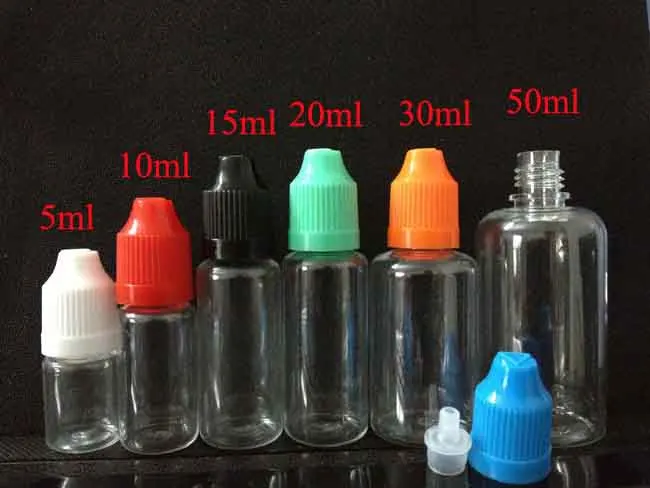 Plastic Eye Dropper Bottle 1000pcs 5ml PET empty E ego electronic cigarette liquid in bottles for ego