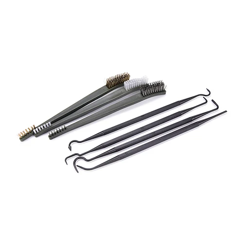 Double-End Escova de arame de aço e Nylon Pick Set, Universal Hunting Gun Cleaning Kit, Tactical Rifle Tool, 3pcs, 4pcs