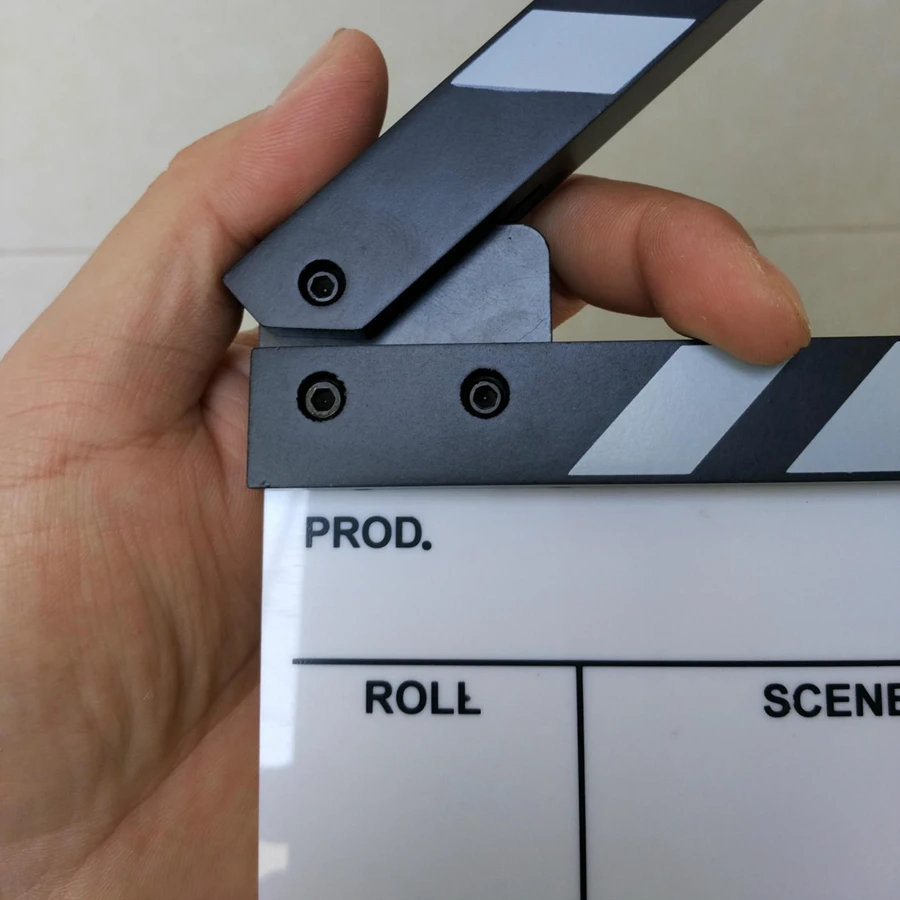 Studio Camera Photography Video Acrylic Small Clapboard Dry Erase Director Film Movie Clapper Board Slate (6.3x5.5\