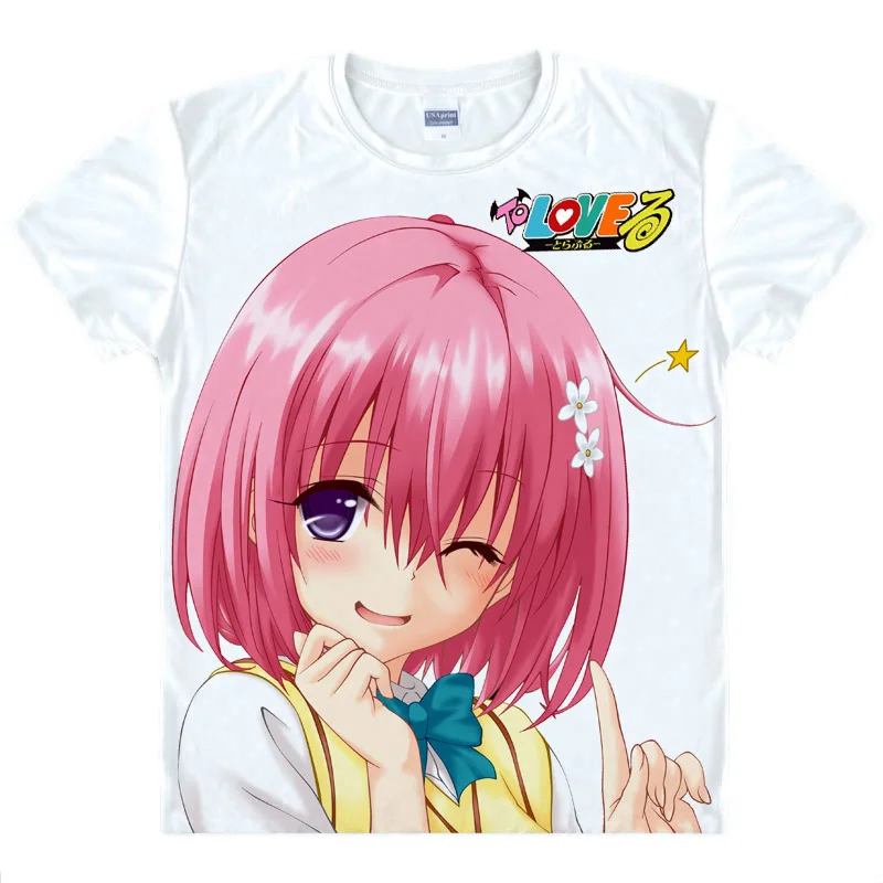 Coolprint Japanese Anime Shirt To Love-Ru T-Shirts Multi-style Golden Darkness Yami Momo Velia Deviluke Cosplay Costume Kawaii