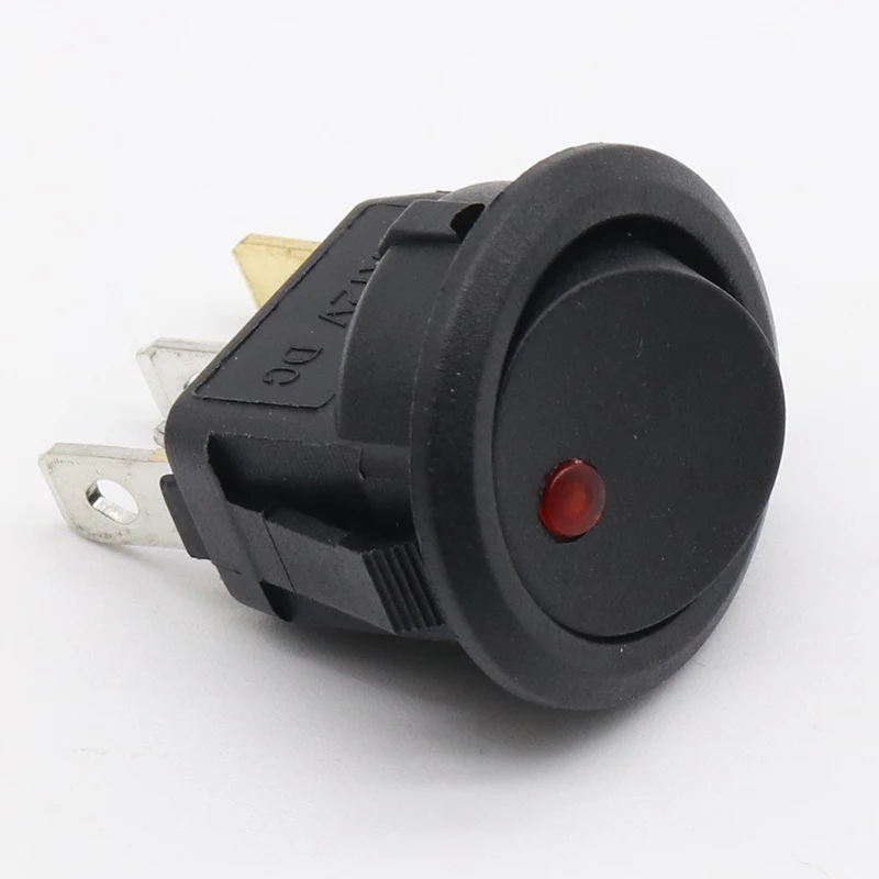 2pcs 12V led rocker switch Led Dot Light 3 pins ON-OFF Rocker Switch LED illuminated Car Dashboard Dash Boat Toggle SPST Switch