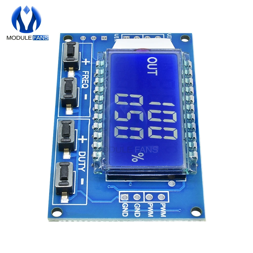 Signal Generator PWM Pulse Frequency Duty Cycle Adjustable Module LCD Display 1Hz-150Khz 3.3V-30V PWM Board Module