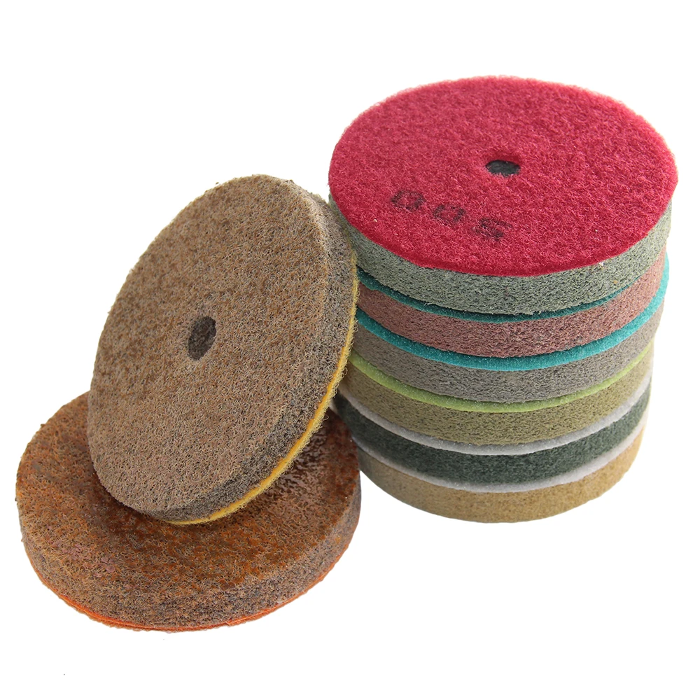 100mm Sponge Granite 4 Inch Sponge Diamond Polishing Pad For for Marble Artificial Stone