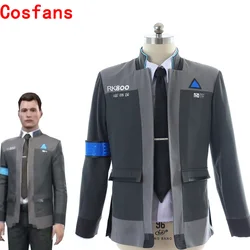 New Game Detroit Become Human Connor RK800 Agent Suit Uniform Tight Unifrom KARA AX400 Cosplay Costume for Halloween