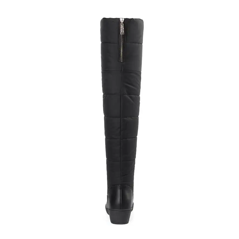 ASUMER 2021 New keep Warm Snow Boots For Women Platform Shoes Thigh High Boots Zip Thick Fur Over The Knee Boots EUR Size 35-44