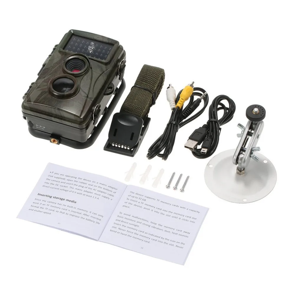 Minicámara HD profesional para caza de Vida Silvestre, videocámara DV con Sensor de movimiento LED, visión nocturna IR, impermeable, para exteriores, 34 Uds.