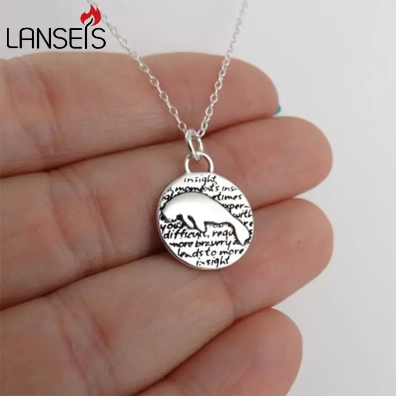 1pcs Inspirational Manatee Charm Necklace Cute  Animal girl Friends Pendant