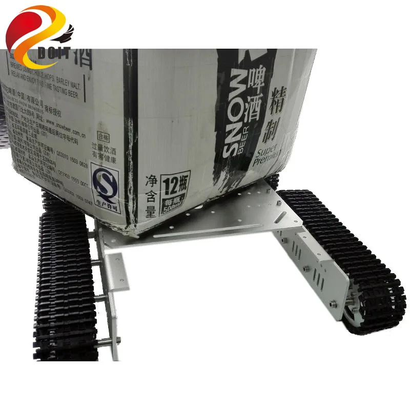DIY Aluminum Alloy Large Load T600 Metal Tank Chassis Avoid Obstacle Car