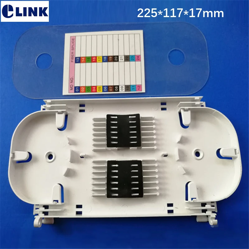 24 cores fiber splice tray high quality ftth cassette splice tray 24 port ftth Flexible Cable Plastic Splicing tray ELINK 10pcs