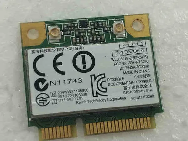 새로운 원래 RaLink RT3290 RT3290LE RT3290LE-C2 하프 미니 PCI-E Wlan 무선 WIFI 블루투스 BT 카드 150Mbps