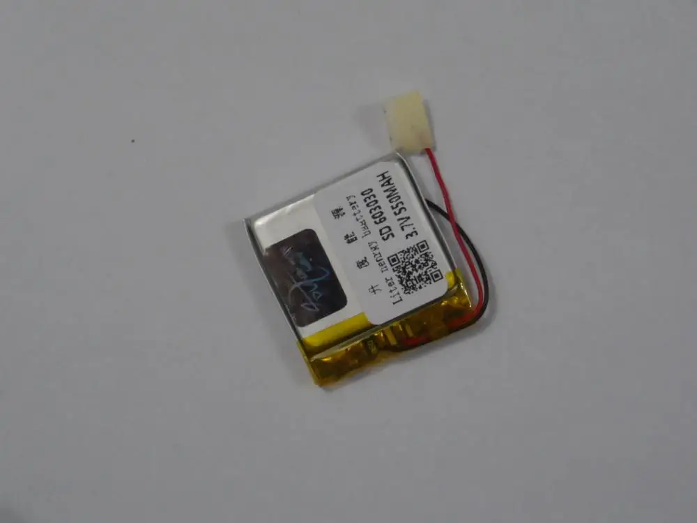 แบตเตอรี่ลิเธียมโพลิเมอร์โรงงานขายตรงบริสุทธิ์โคบอลต์ 603030 550 mah 3.7 V