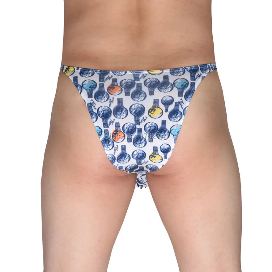 Sexy Men Cheeky Briefs Underwear Big Pouch String Micro Bikini Pants
