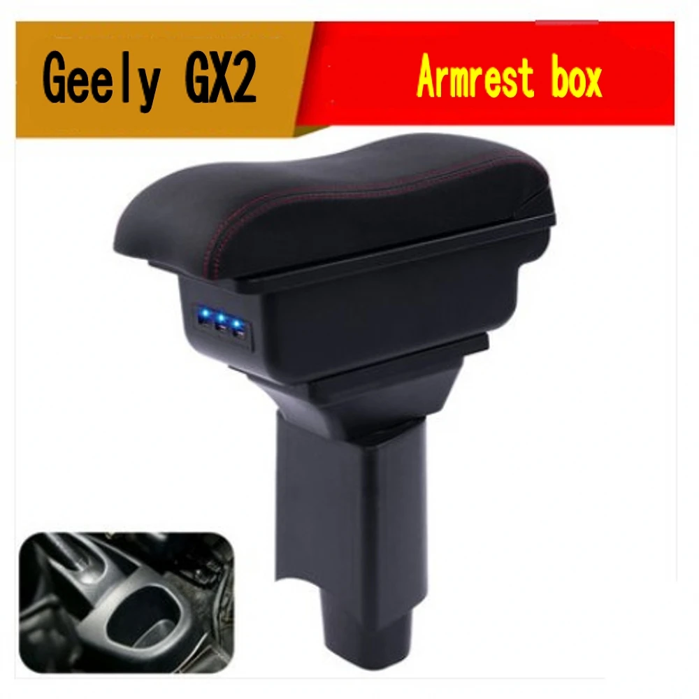 For Geely Emgrand Xpandino Pandino Panda Armrest Box Central Content Interior Elbow Arm Rest Storage Case Car-styling with USB