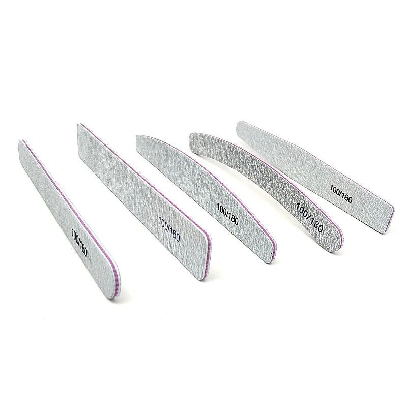 5pcs/set Nail Files 5 Styles Nail Polish Buffer Sandpaper Lima 100 180 Profesional Slim Kit Strong Thick Professional Manicure