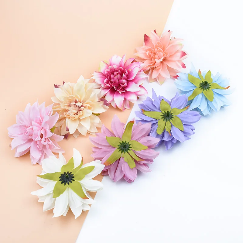 10 Stück 10CM Künstliche Pflanzen Blumen Großhandel Seiden-Gerbera Festliche Dekoration für Zuhause Hochzeit DIY Kranz Künstliche Staubblätter Brosche – Detail 6