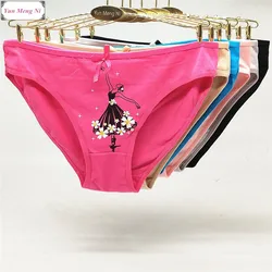 New Style 5Pcs/Lot Hot Selling Cotton Sexy Panties Women's Underwear Fashion Printed Briefs 89177