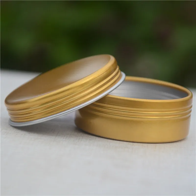 

100pcs 20g 25g Empty Gold Aluminum Jar Cosmetic Container Tin Aluminum tin Cases for Lip Balm 20ml 25ml Aluminum Jar