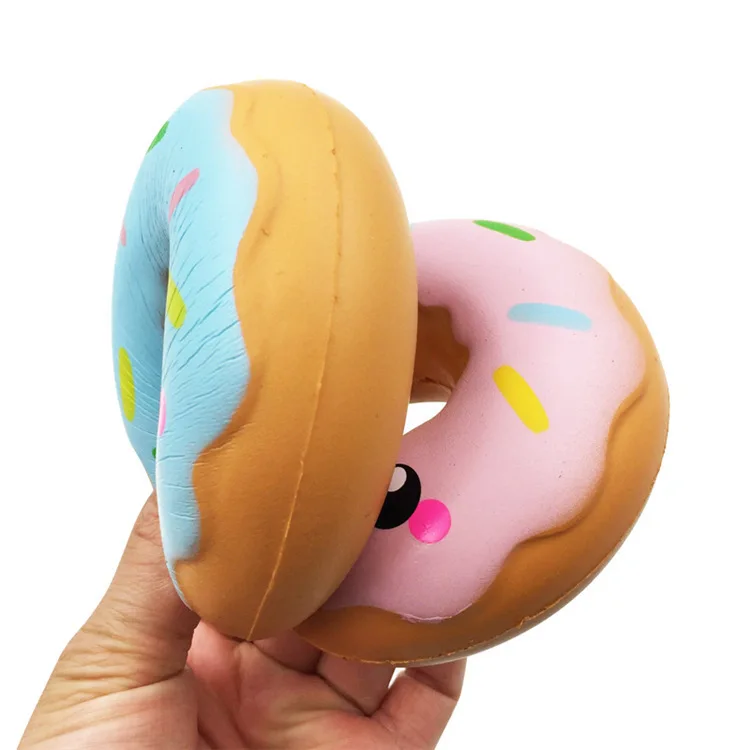 kawaii Doughnut Cream Scented Squishy donut Slow Rising Squeeze anti stress soft toy bread cute For Children\'s toys christmas