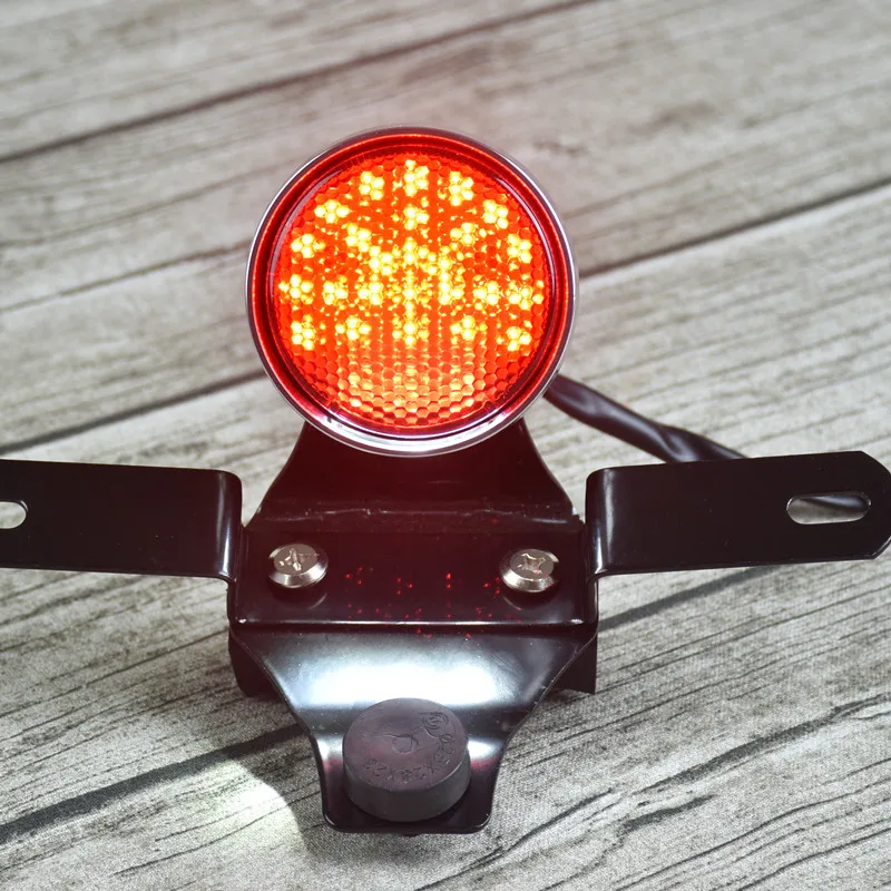 CNC Aluminum alloy Vintage motorcycle lamp LED rear signal light brake light small type back brake light for motorbike with
