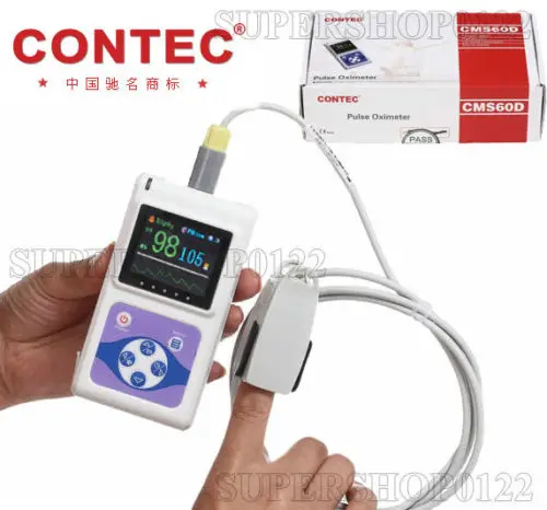 CONTEC CMS60D SPO2,PR Adult Probes Hand-Held Pulse Oximeter PC analysis software Free shipping