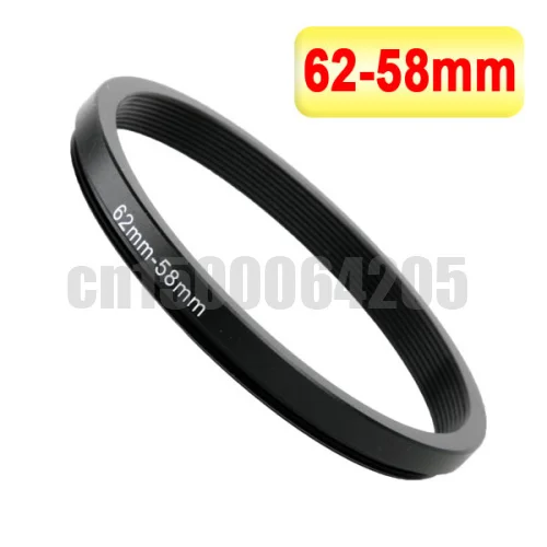 Free shipping + Trcking Number Black Step Up Filter Ring Lens Ring 62mm to 58mm 62mm -58mm 62-58mm