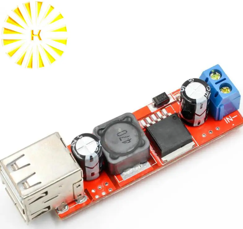 Dual USB Output 9V / 12V / 24V / 36V Car Charger Switch 5V DC-DC Power Supply Module 3A Buck Regulator