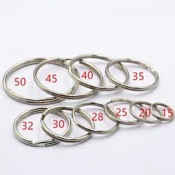 100pcs/lot 8-40mm Stackless Steel Open Double Jump Rings for Jewelry Making DIY Keychain Double Split Rings Connectors Findings