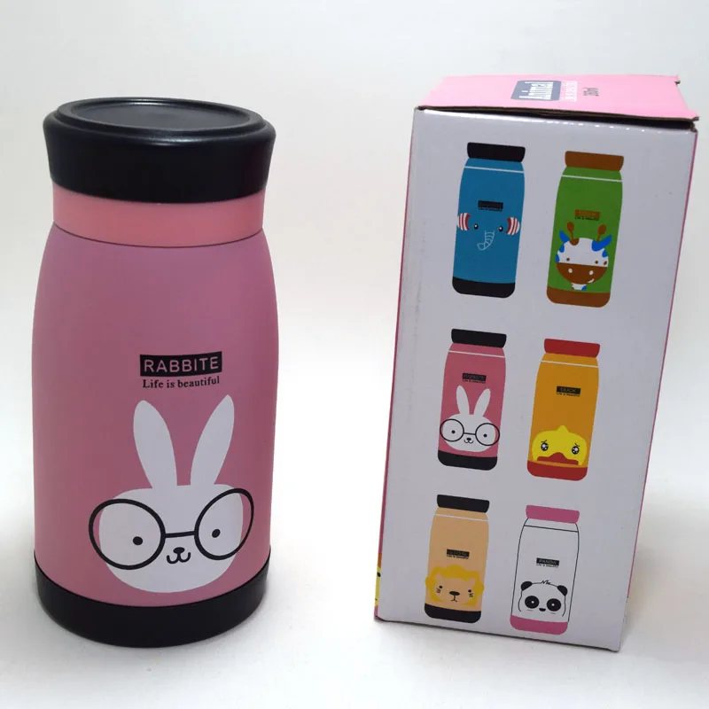 Panda Cartoon Pattern Thermo Mug Insulated Cup Tumbler Coffee Hot Cold Bottle Travel Stainless Steel Vacuum Pot