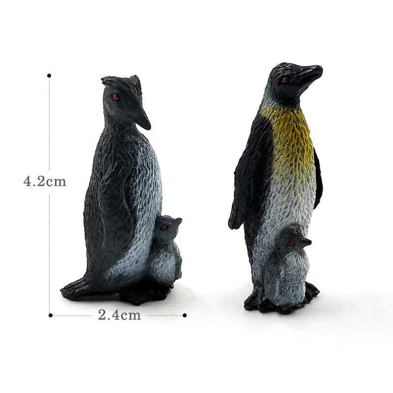 8Pcs/Set Simulation cute penguin sea animal model plastic doll pvc action figure DIY Decoration hot set toys for children gift