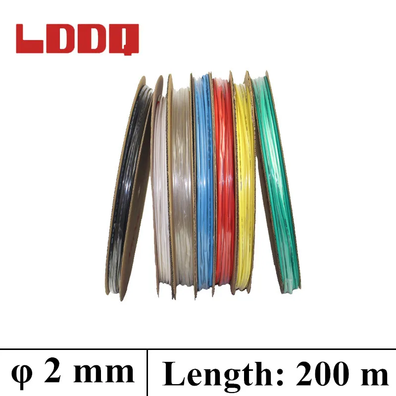 LDDQ 200m*2mm Heat shrink tubing 2:1 Heat Shrink Tube Tubing 600&1000V Low  pressure Heat sleeve Cable Sleeving termoretractil