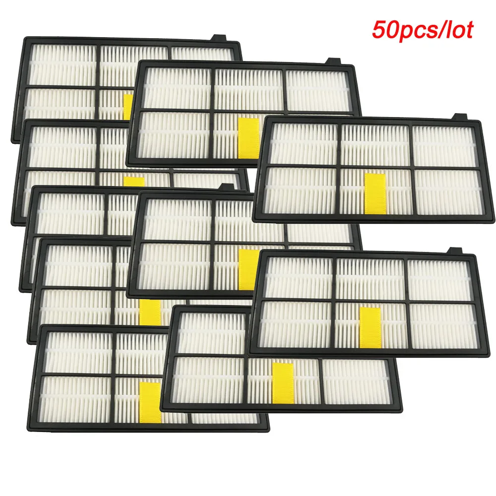 

50PCS/lot, HEPA Filter Replacements for Irobot Roomba 800 900 series 870 880 980 Filters Robotic Vacuum Cleaner Accessories