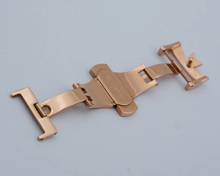 MAIKES Hot Sale 18mm20mm 316L Stainless Steel Double By Double Open Watch Buckle Clasp Strap Deployant For Watchbands