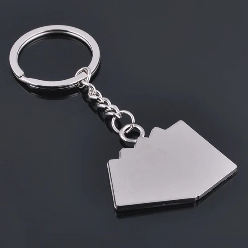 High quality Metal Poker Cards With Key Chain Ring Poker Club Accessory Men Poker ACE Key Chains Llavero Poker Chips Keychain