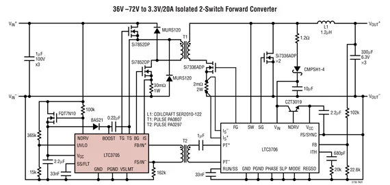 LTC3705EGN LTC3705IGN LTC3705 - Controlador avançado de 2 interruptores e driver de portão